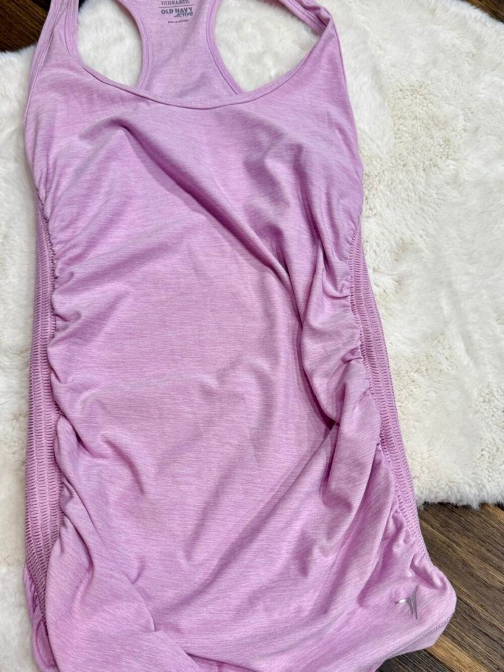 Old Navy Purple Ruched Tank S